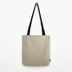 Oat Beige Solid Color Tote Bag Gallery Image 2