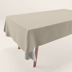 Oat Beige Solid Color Tablecloth Gallery Image 1