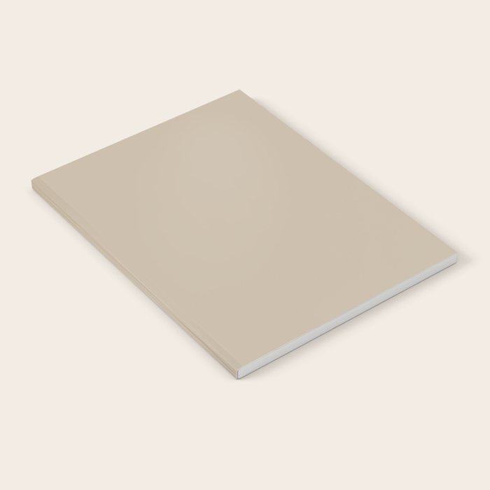 Oat Beige Solid Color Notebook Gallery Image 2