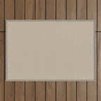 Oat Beige Solid Color Outdoor Rug Gallery Image 1