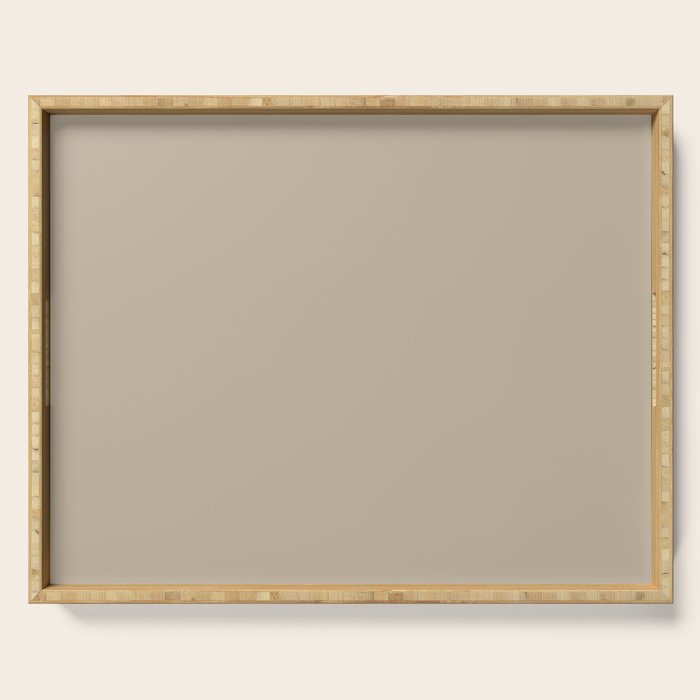 Oat Beige Solid Color Serving Tray Gallery Image 1