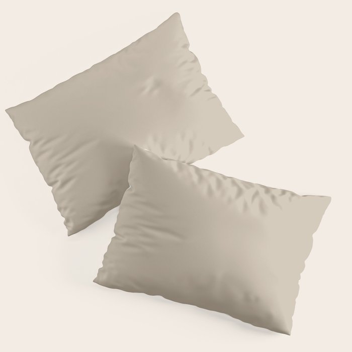 Oat Beige Solid Color Pillow Sham Gallery Image 3