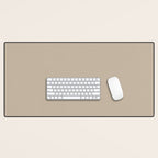 Oat Beige Solid Color Desk Mat Gallery Image 1
