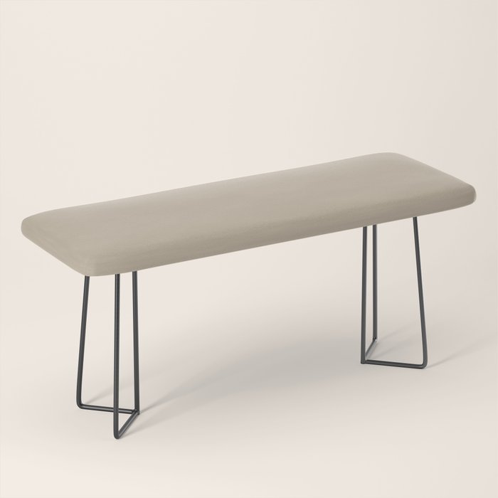 Oat Beige Solid Color Bench Gallery Image 1