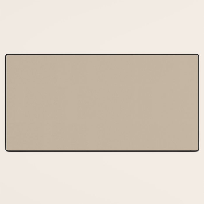 Oat Beige Solid Color Desk Mat Gallery Image 3
