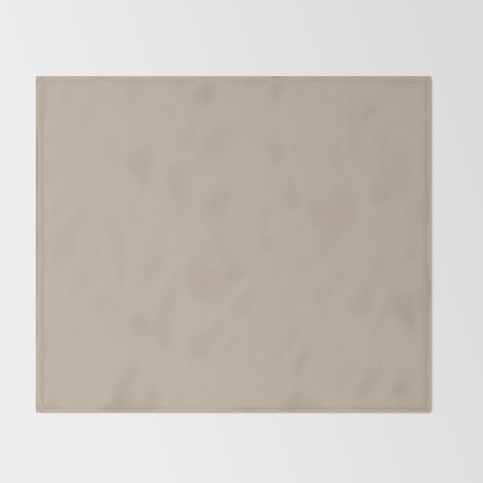 Oat Beige Solid Color Throw Blanket Gallery Image 2