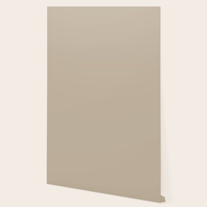 Oat Beige Solid Color Wallpaper Gallery Image 2
