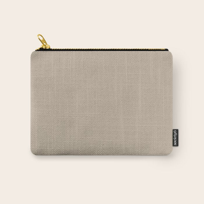 Oat Beige Solid Color Carry All Pouch Gallery Image 1