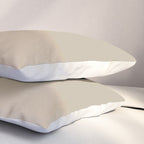 Oat Beige Solid Color Pillow Sham Gallery Image 3