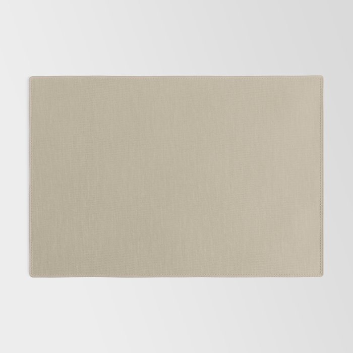 Oat Beige Solid Color Rug Gallery Image 2