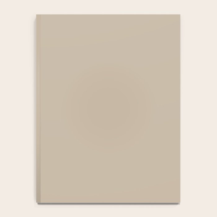 Oat Beige Solid Color Notebook Gallery Image 4