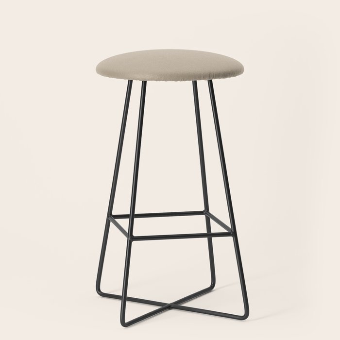 Oat Beige Solid Color Stool Gallery Image 1