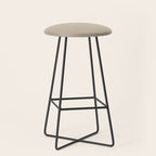 Oat Beige Solid Color Stool Gallery Image 1