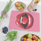 Red Lips with Heart Cutting Board Gallery Image 2