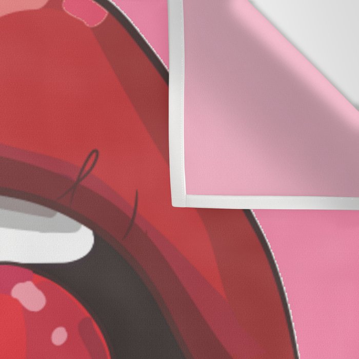 Red Lips with Heart Wall Tapestry Gallery Image 3