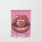 Red Lips with Heart Wall Hanging Gallery Image 1