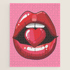 Red Lips with Heart Jigsaw Puzzle Gallery Image 1