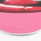 Red Lips with Heart Bath Mat Gallery Image 3