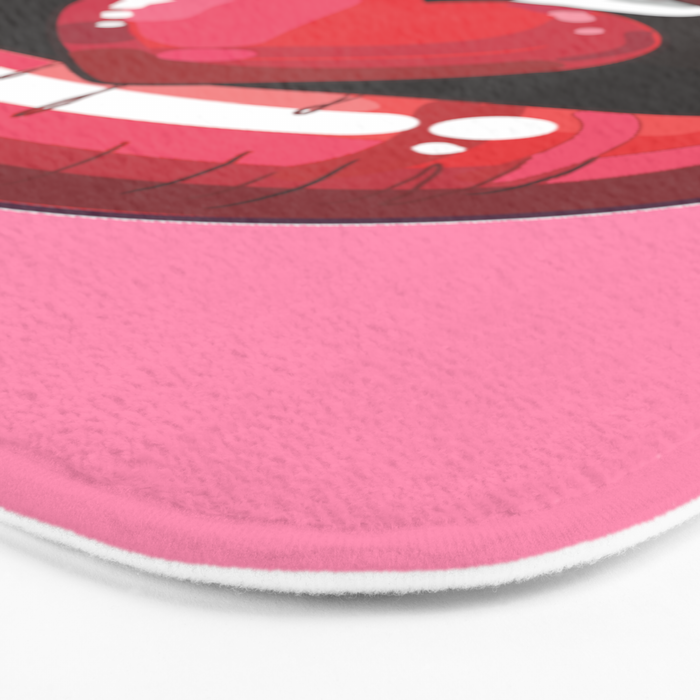 Red Lips with Heart Bath Mat Gallery Image 3