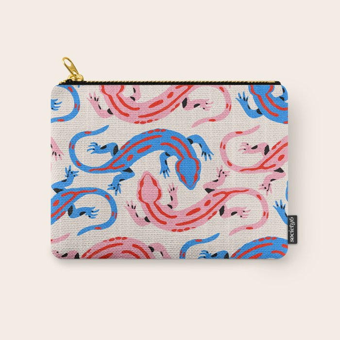 Colorful salamanders Carry All Pouch Gallery Image 1