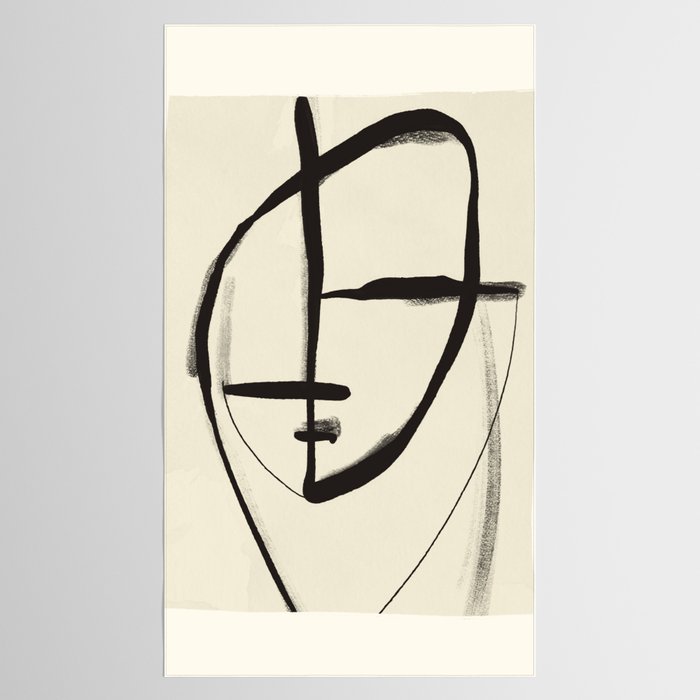 Modern Abstract Art Face 18 Tablecloth Gallery Image 2