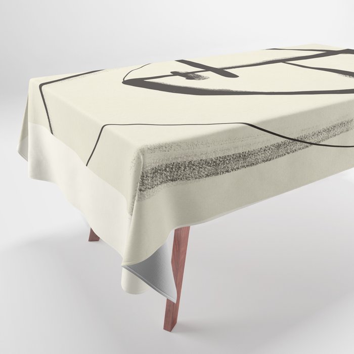 Modern Abstract Art Face 18 Tablecloth Gallery Image 1