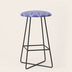 Elegant Periwinkle Purple Blue Boho Mandala Stool Gallery Image 1
