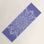 Elegant Periwinkle Purple Blue Boho Mandala Yoga Mat Gallery Image 1