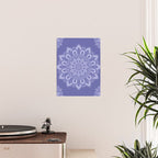 Elegant Periwinkle Purple Blue Boho Mandala Poster Gallery Image 2