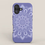 Elegant Periwinkle Purple Blue Boho Mandala iPhone Case Gallery Image 1