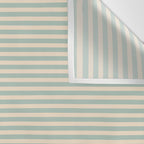 Ultra Fine Stripes Light Celadon Blue Green and Cream Horizontal Pattern Wall Tapestry Gallery Image 3