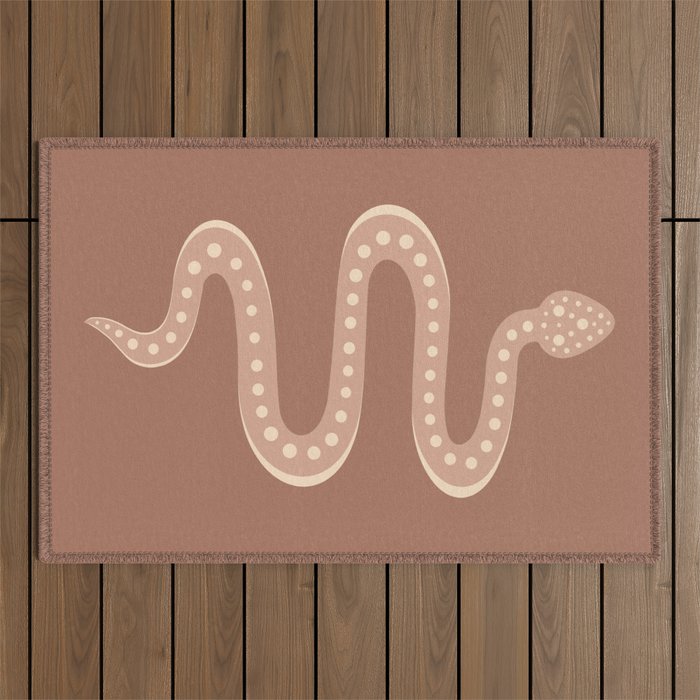 Minimal Snake - Neutral Rose Outdoor Rug Gallery Image 1