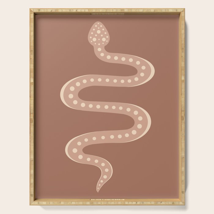 Minimal Snake - Neutral Rose Serving Tray Gallery Image 1