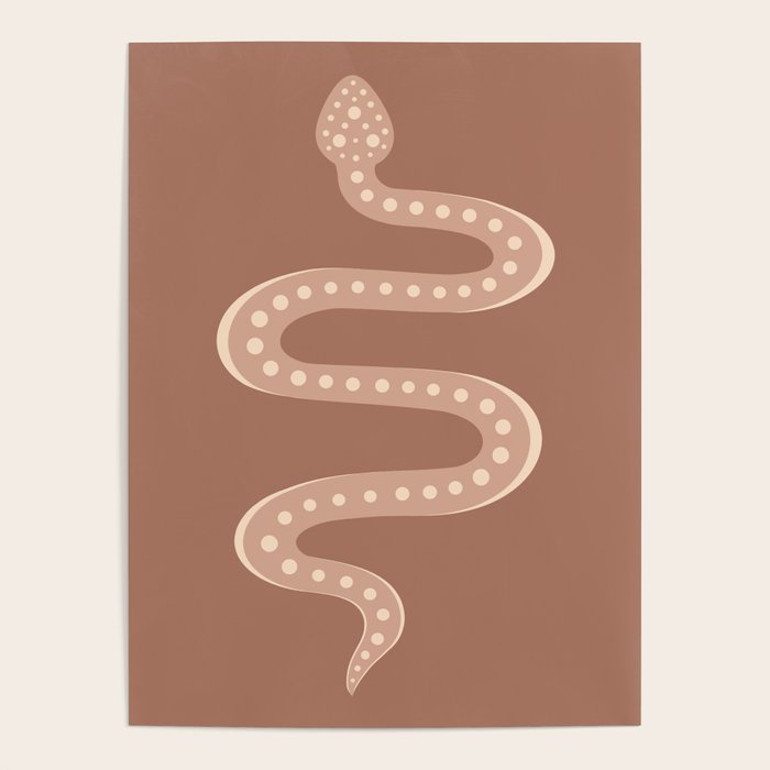 Minimal Snake - Neutral Rose Poster Gallery Image 1