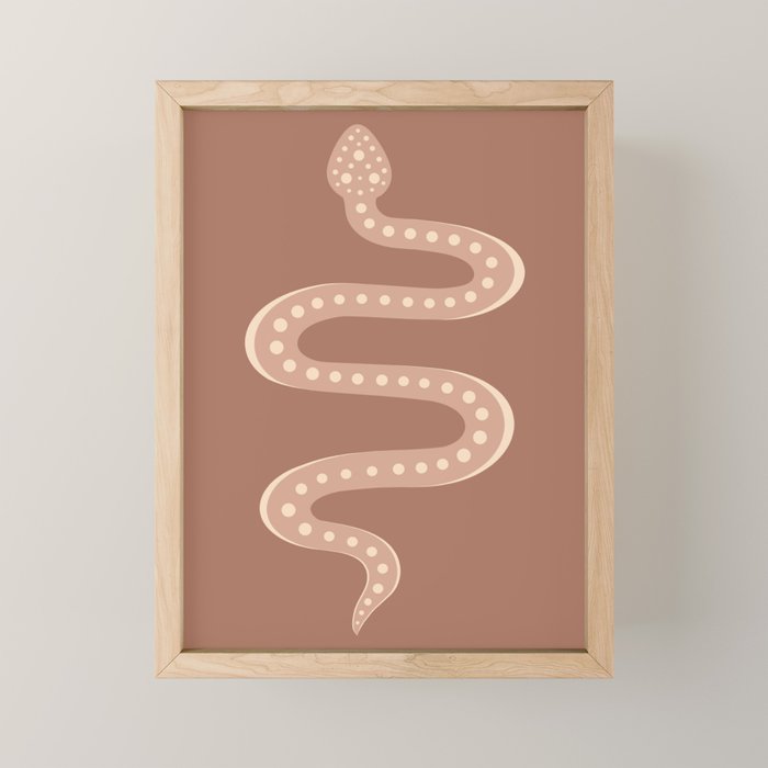 Minimal Snake - Neutral Rose Mini Art Print Gallery Image 1