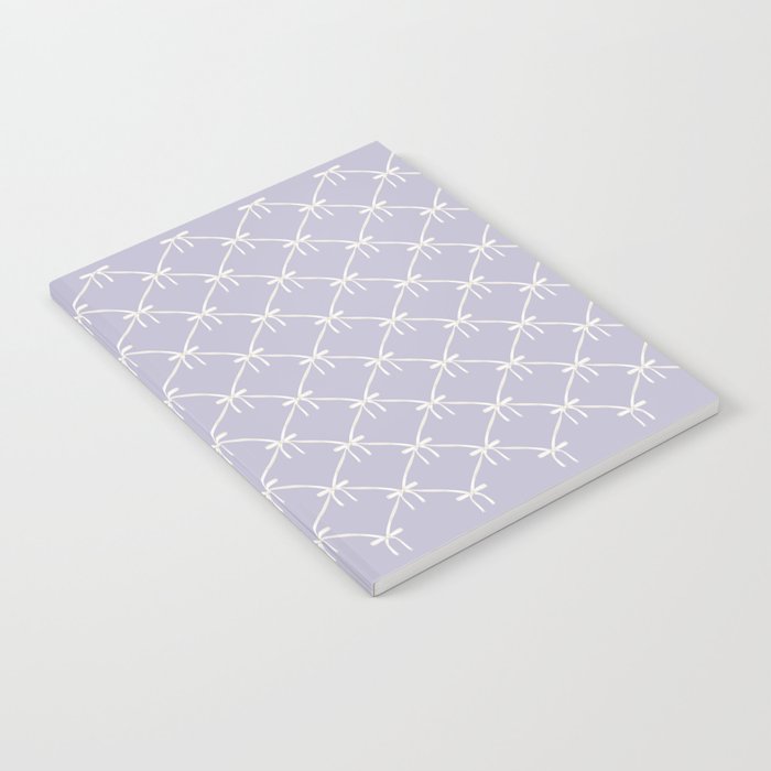 Bows & Ribbons Pattern XXXIV Pastel Lavender Purple  Notebook Gallery Image 1