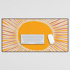 Retro Sunrise Desk Mat Gallery Image 1