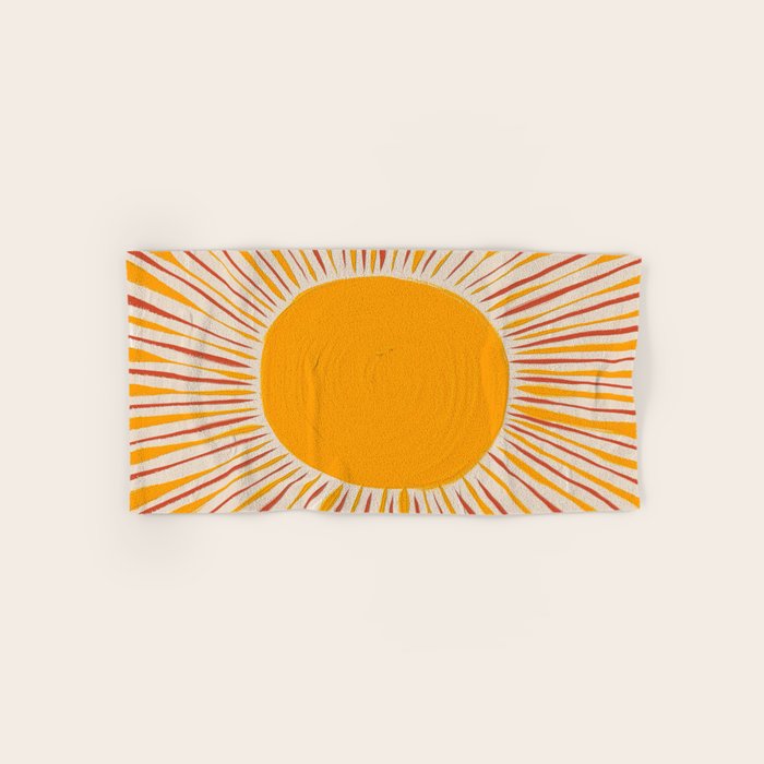 Retro Sunrise Bath Towel Gallery Image 1