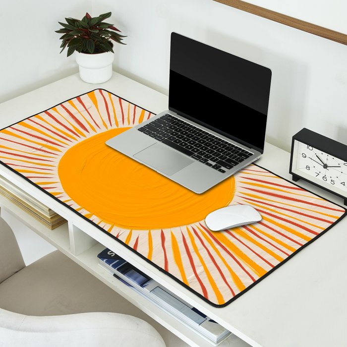 Retro Sunrise Desk Mat Gallery Image 2