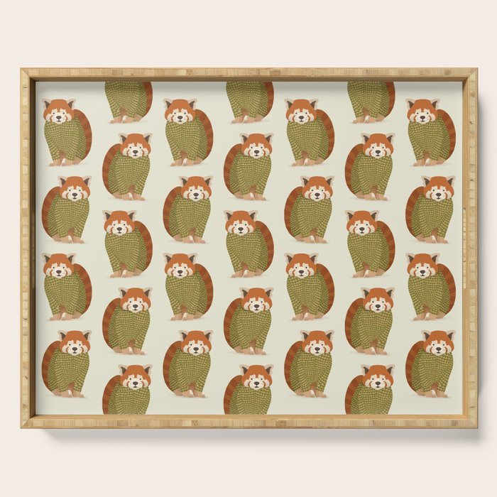 Whimsical Red Panda Serving Tray Gallery Image 1