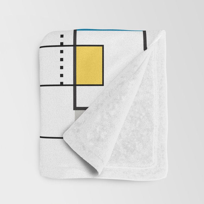 New Mondrian Design Throw Blanket Gallery Image 3
