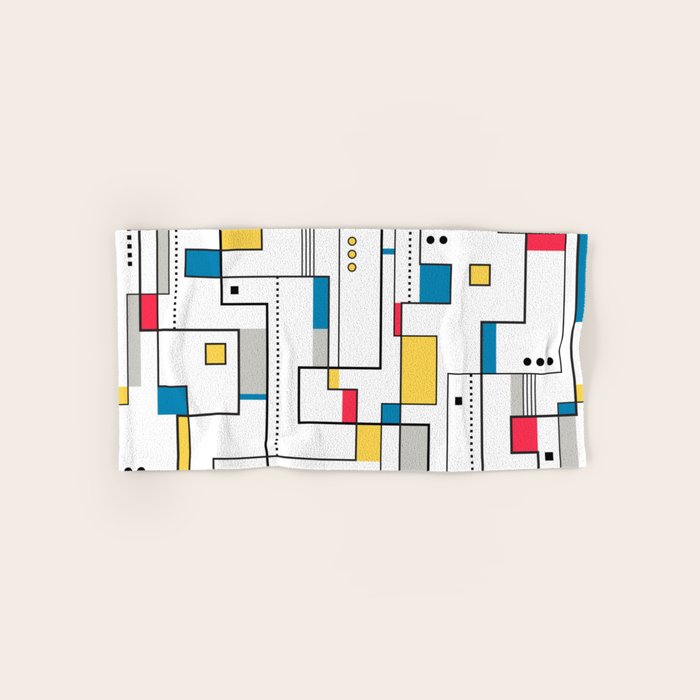 New Mondrian Design Bath Towel Gallery Image 1