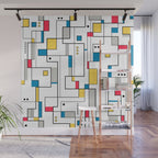 New Mondrian Design Wall Mural Gallery Image 1