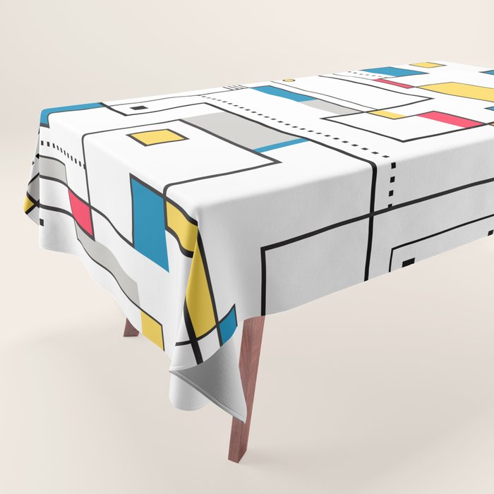 New Mondrian Design Tablecloth Gallery Image 1