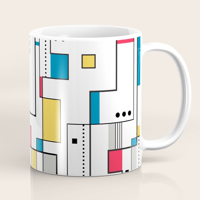 New Mondrian Design Coffee Mug Gallery Image 1