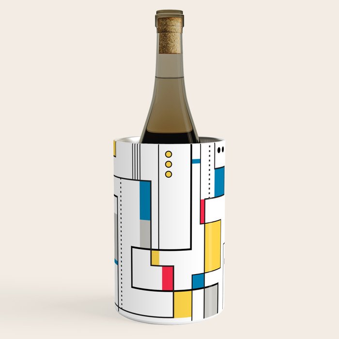 New Mondrian Design Wine Chiller Gallery Image 1