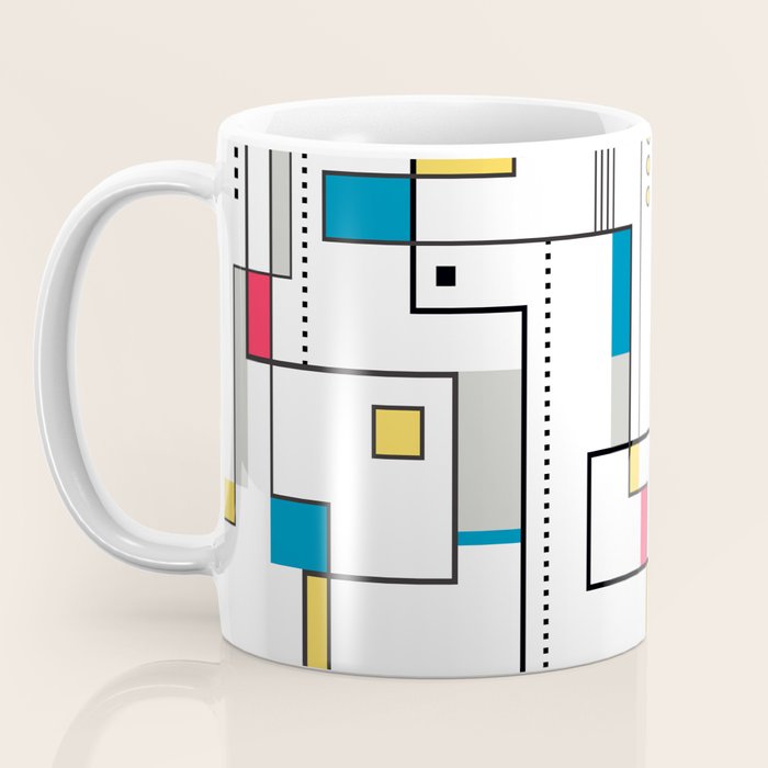 New Mondrian Design Coffee Mug Gallery Image 3