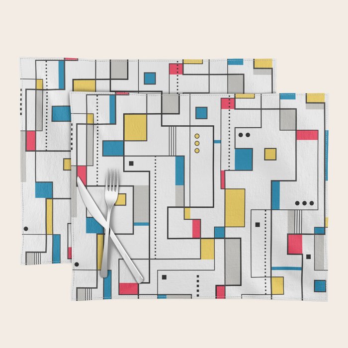 New Mondrian Design Placemat Gallery Image 1