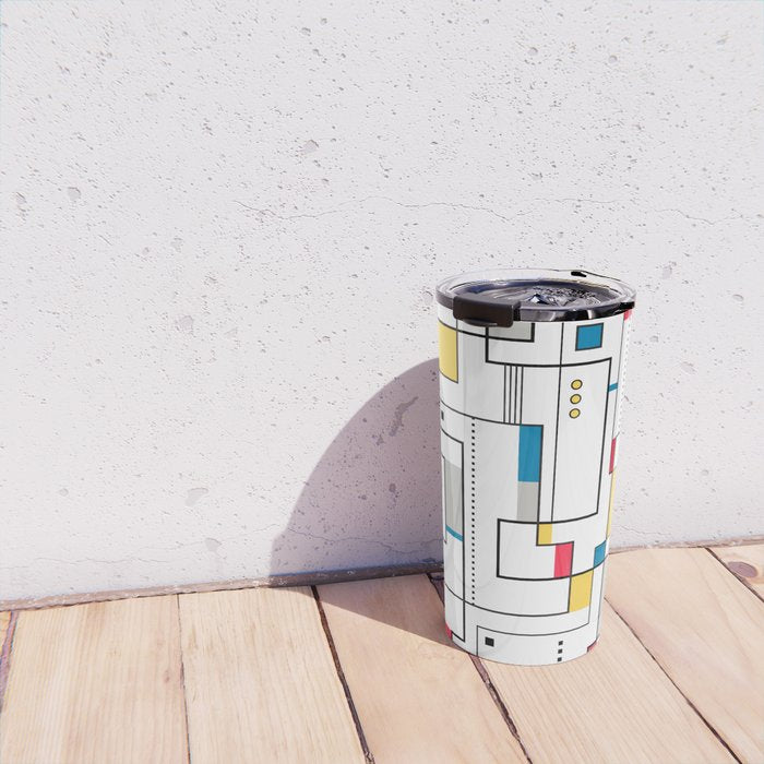 New Mondrian Design Travel Mug Gallery Image 4