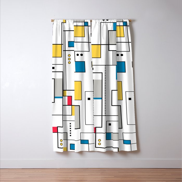 New Mondrian Design Window Curtain Gallery Image 3